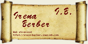 Irena Berber vizit kartica